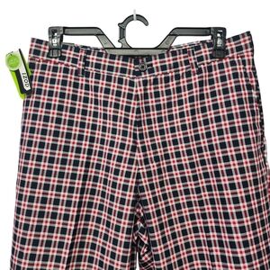 Izod Red and White Chinos Classic Plaid Design